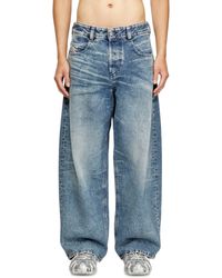 DIESEL - Vaqueros Relaxed Cintura Media 1997 D-Enim, Azul Claro, Cierre Con Botón - Lyst