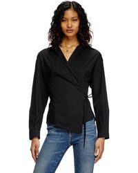 DIESEL - Camicia A Portafoglio Con Charm Logo - Lyst