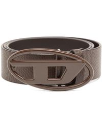 DIESEL - Cinturón 4 Cm De Cuero Con Hebilla Mate Oval D - Lyst