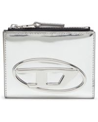 DIESEL - Bi-Fold Leather Wallet With Oval D Logo - Lyst