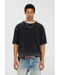 DIESEL - Cotton T-Shirt With Degradé Effect - Lyst