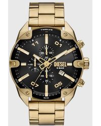 DIESEL - Spiked Chronograph-Tone Stainless Steel Watch - Lyst