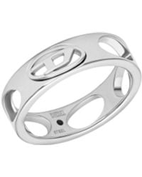 DIESEL - Stainless Steel Band Ring - Lyst