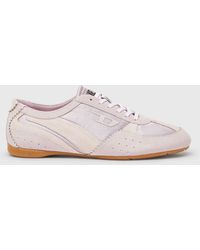 DIESEL - D-Mile-Flat Sneakers With Suede Overlays - Lyst