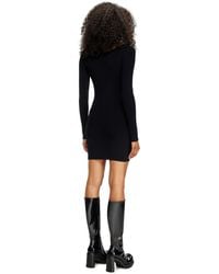 DIESEL - Vestido Con Escote De Hombros Descubiertos De Tejido En Canalé - Lyst