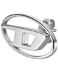 DIESEL - Stainless Steel Stud Earring - Lyst