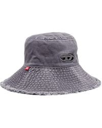 DIESEL - Bucket Hat With Cut-out Embroidered Logo - Lyst