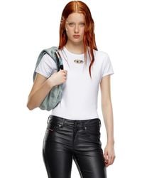 DIESEL - T-shirt con Oval D stampato a iniezione - Lyst