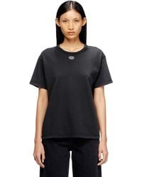 DIESEL - Camiseta De Algodón Con Oval D Metálico - Lyst