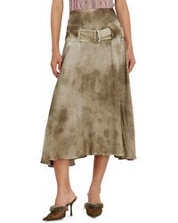 DIESEL - Belted Midi Skirt - Lyst