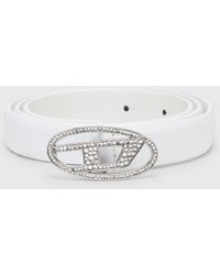 DIESEL - Rhinestone-Embellished Leather Belt - Lyst