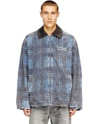 DIESEL - Jacke Aus Grafischem Bouclé-Denim - Lyst