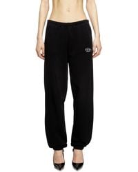 DIESEL - Sweatpants With Metal-Effect Oval D Logo - Lyst