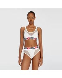 DIESEL - Bralette With Sheer Devoré Effect - Lyst