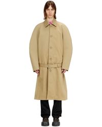 DIESEL - Trench Coat With Cocoon Sleeves - Lyst
