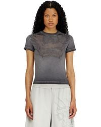 DIESEL - Slim T-Shirt With Dévoré Phoenix - Lyst