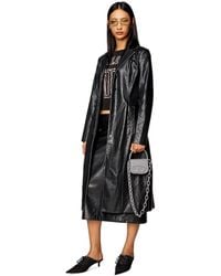 DIESEL - Trench Coat In Supple Technical Fabric - Lyst