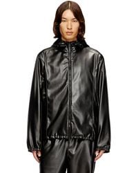 DIESEL - Windjacke Mit Kapuze Aus Beschichtetem Stoff - Lyst