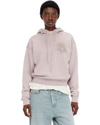 DIESEL - Hoodie With Prints And Rhinestone Studs - Lyst