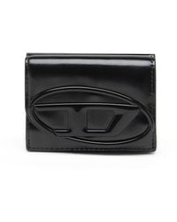DIESEL - Portefeuille à trois volets en cuir effet miroir - Lyst