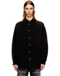 DIESEL - Camisa De Algodón Con Bordado Oval D - Lyst
