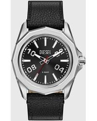 DIESEL - Stinger Leather Watch - Lyst