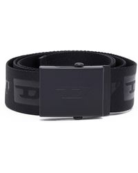 DIESEL - Tape Belt With All-over Logos - Lyst