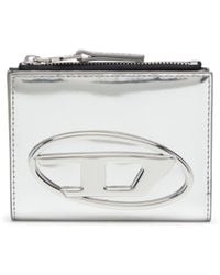 DIESEL - Bi-Fold Leather Wallet With Oval D Logo - Lyst