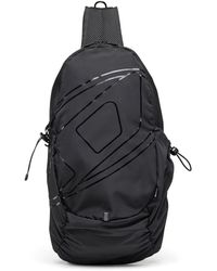 DIESEL - Drape Sling Logo-print Woven Backpack - Lyst