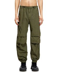 DIESEL - Cotton Cargo Pants With Side Bands - Lyst