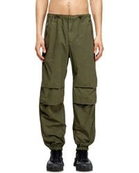 DIESEL - Cotton Cargo Pants With Side Bands - Lyst