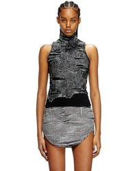 DIESEL - Tank Top With Engineered Distressing - Lyst