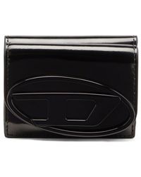DIESEL - Tri-fold Wallet In Mirrored Leather - Lyst