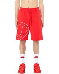 DIESEL - Sweat Shorts With Maxi D Logo - Lyst