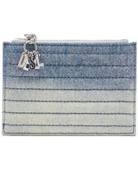 DIESEL - Card Holder In Leather And Quilted Denim - Lyst