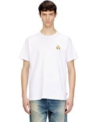 DIESEL - T-Shirt With Frog And Logo Print - Lyst