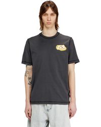 DIESEL - T-Shirt With Oval D Logo Print - Lyst