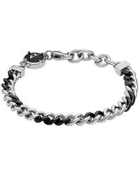 DIESEL - Two-tone Stainless Steel Chain Bracelet - Lyst