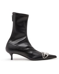 DIESEL - D-Venus-Sock Boot With Oval D Plaque - Lyst