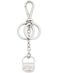DIESEL - Metal Keyring With 1dr Bag Charm - Lyst