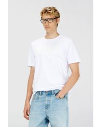 DIESEL - Cotton T-Shirt With Tonal Logo Print - Lyst