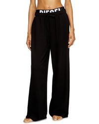DIESEL - Pantalones De Chándal De Felpa De Algodón Con Cinturilla Con Logo - Lyst