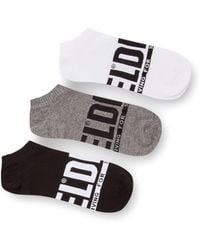 DIESEL - Three-Pack Low-Cut Logo Socks - Lyst