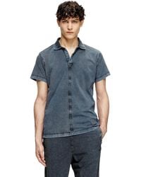 DIESEL - Polo En Jersey Effet Denim - Lyst