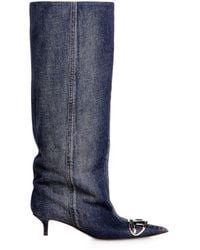 DIESEL - D-Venus-Slouchy Knee-High Boot - Lyst