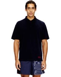 DIESEL - Towelling Cotton Polo Shirt - Lyst