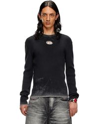 DIESEL - Cut-out-Pullover mit Oval D - Lyst