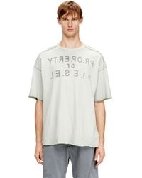 DIESEL - Relaxed Cotton T-Shirt With Front And Back Print - Lyst