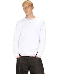 DIESEL - Cotton Long-Sleeve T-Shirt With Oval D - Lyst