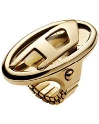 DIESEL - D-Era-Tone Stainless Steel Ring Watch - Lyst
